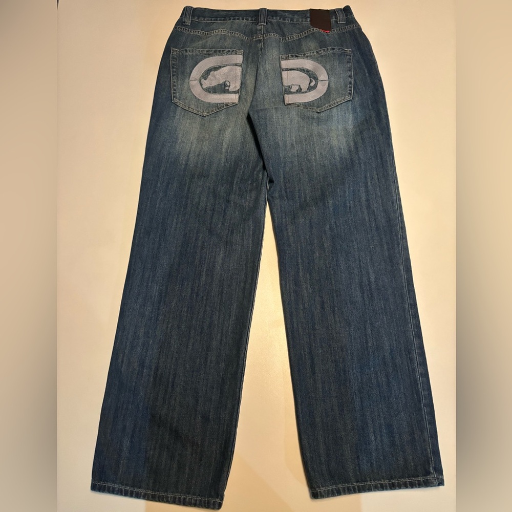 Y2K embroidered rhino Ecko unltd baggy jeans